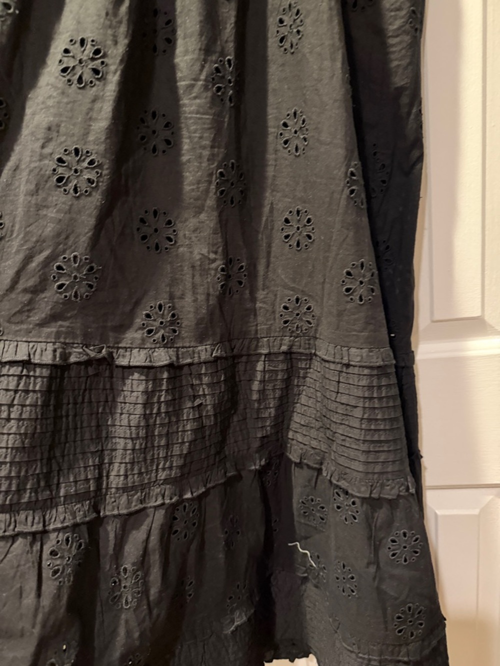 GAP Black Eyelet Tiered Maxi Dress - Picture 9 of 16